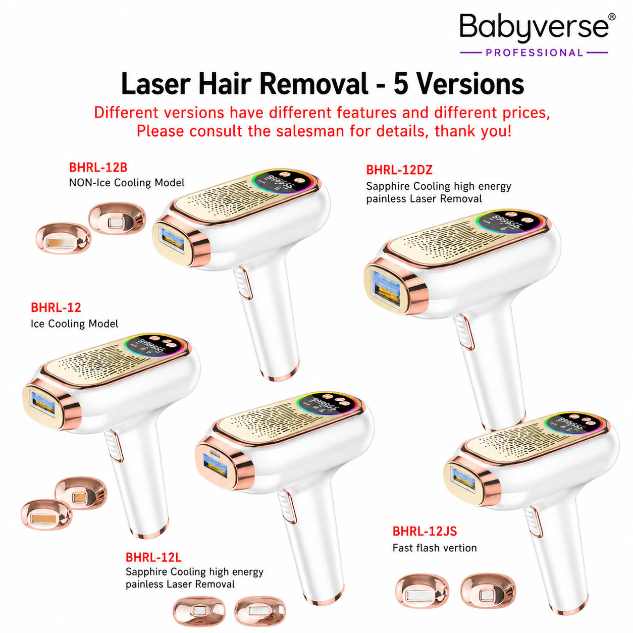 Beauty Professional IPL Device with Ice Cooling – Painless Removal