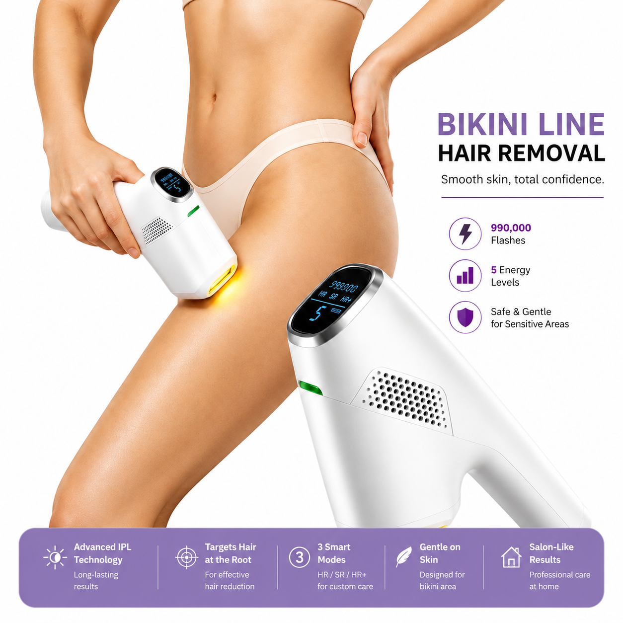 Babyverse IPL Hair Removal Device – Smooth Skin at Home