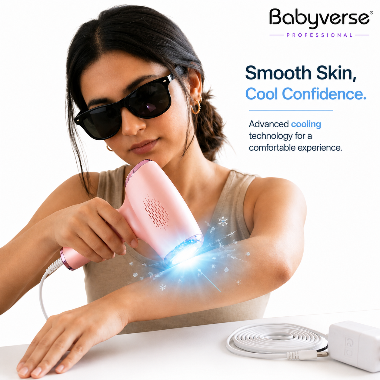 Babyverse IPL Laser Device with Cooling – Pain-Free Hair Removal