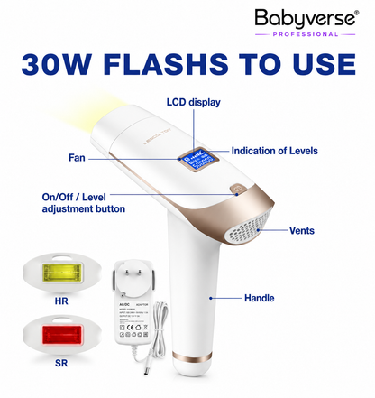 Babyverse IPL Hair Removal Device – Smooth Skin at Home