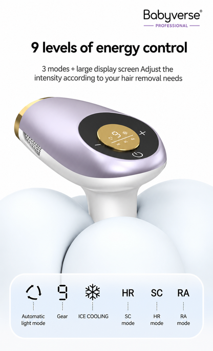 Babyverse IPL Laser Device with Cooling – Pain-Free Hair Removal