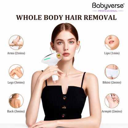 Babyverse IPL Laser Device with Cooling – Pain-Free Hair Removal