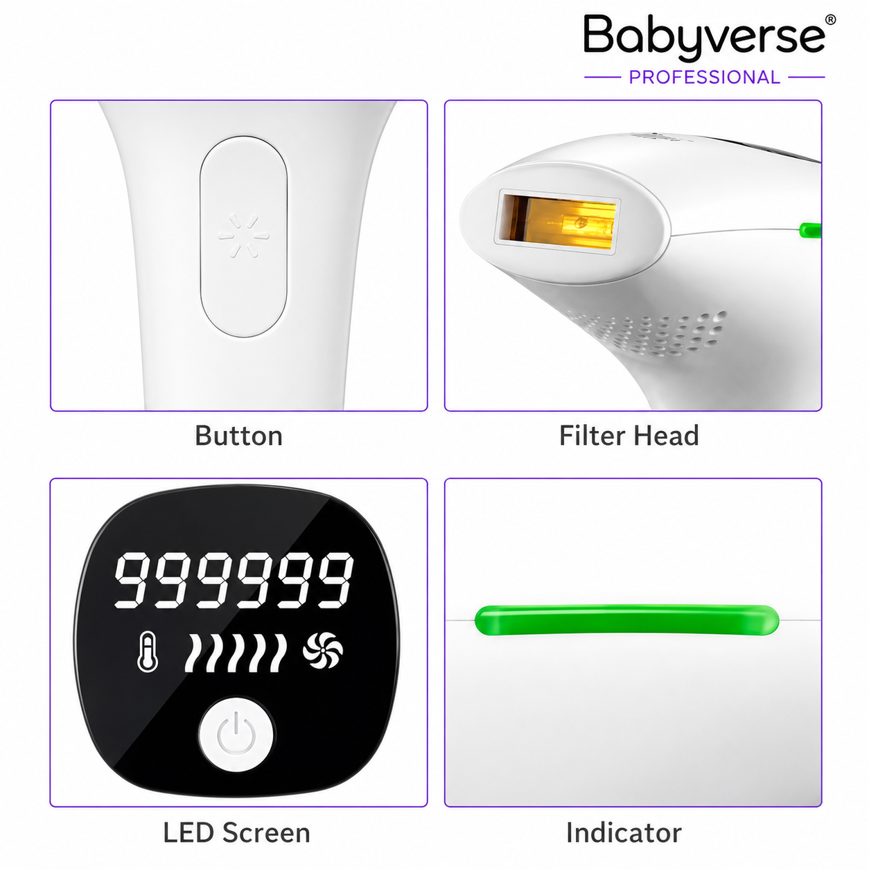 Babyverse SE5 IPL Laser Hair Removal Device – Painless Permanent Hair Reduction
