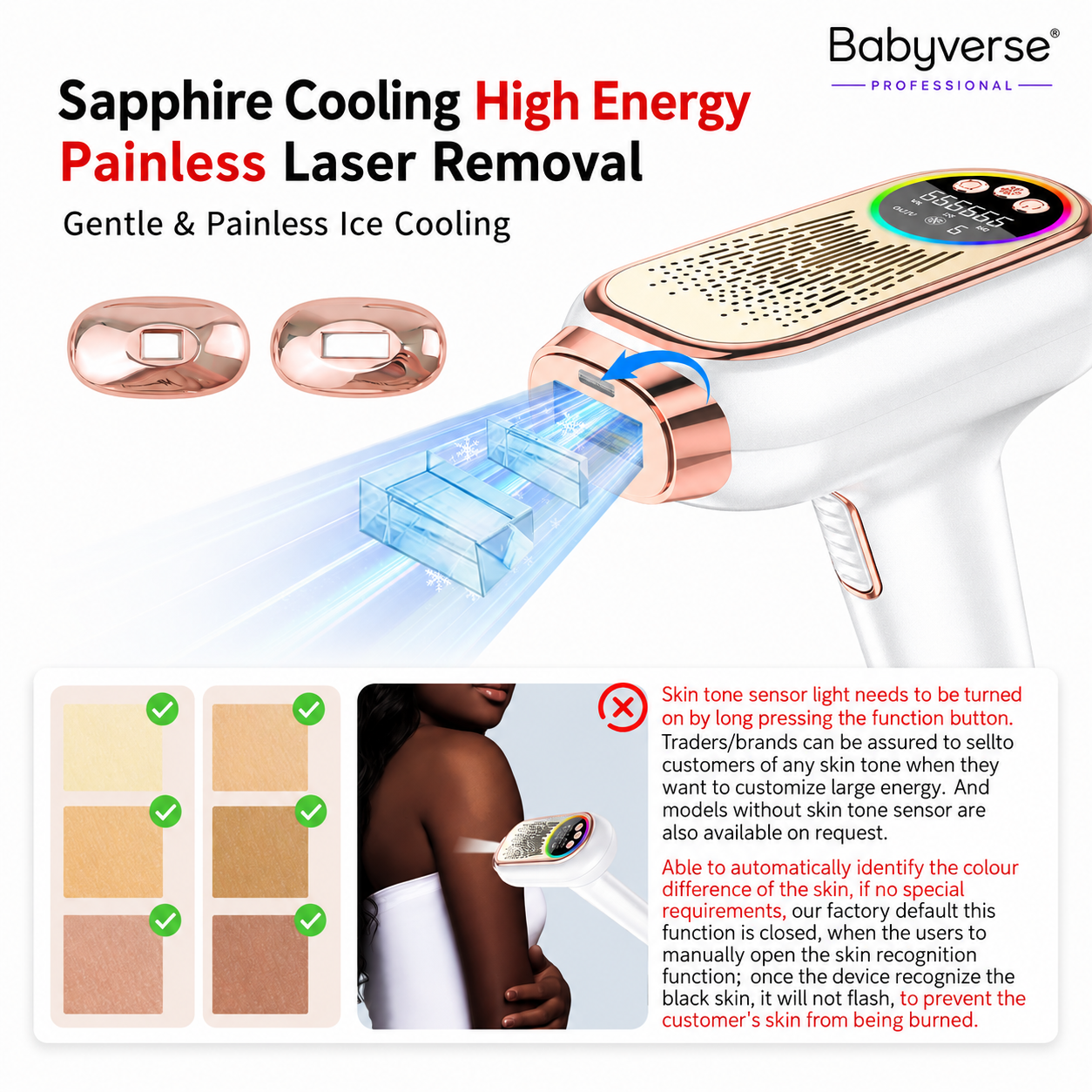 Beauty Professional IPL Device with Ice Cooling – Painless Removal